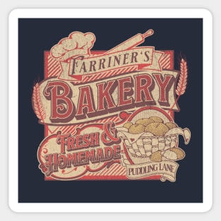 Farriner’s Bakery Vintage Pudding Lane Retro London Art Sticker